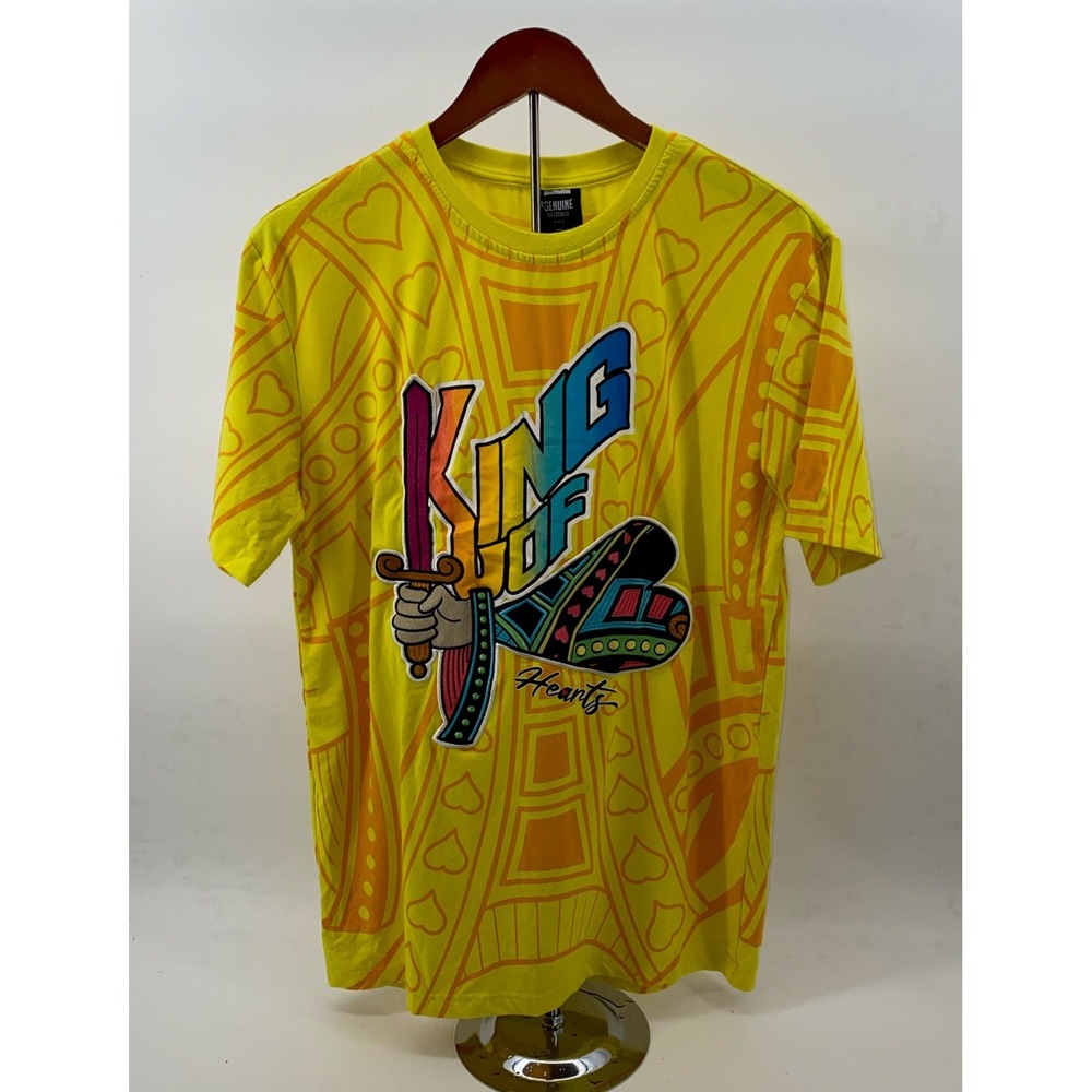 Genuine‎ King of Hearts Bold Shirt SIZE Medium Yellow